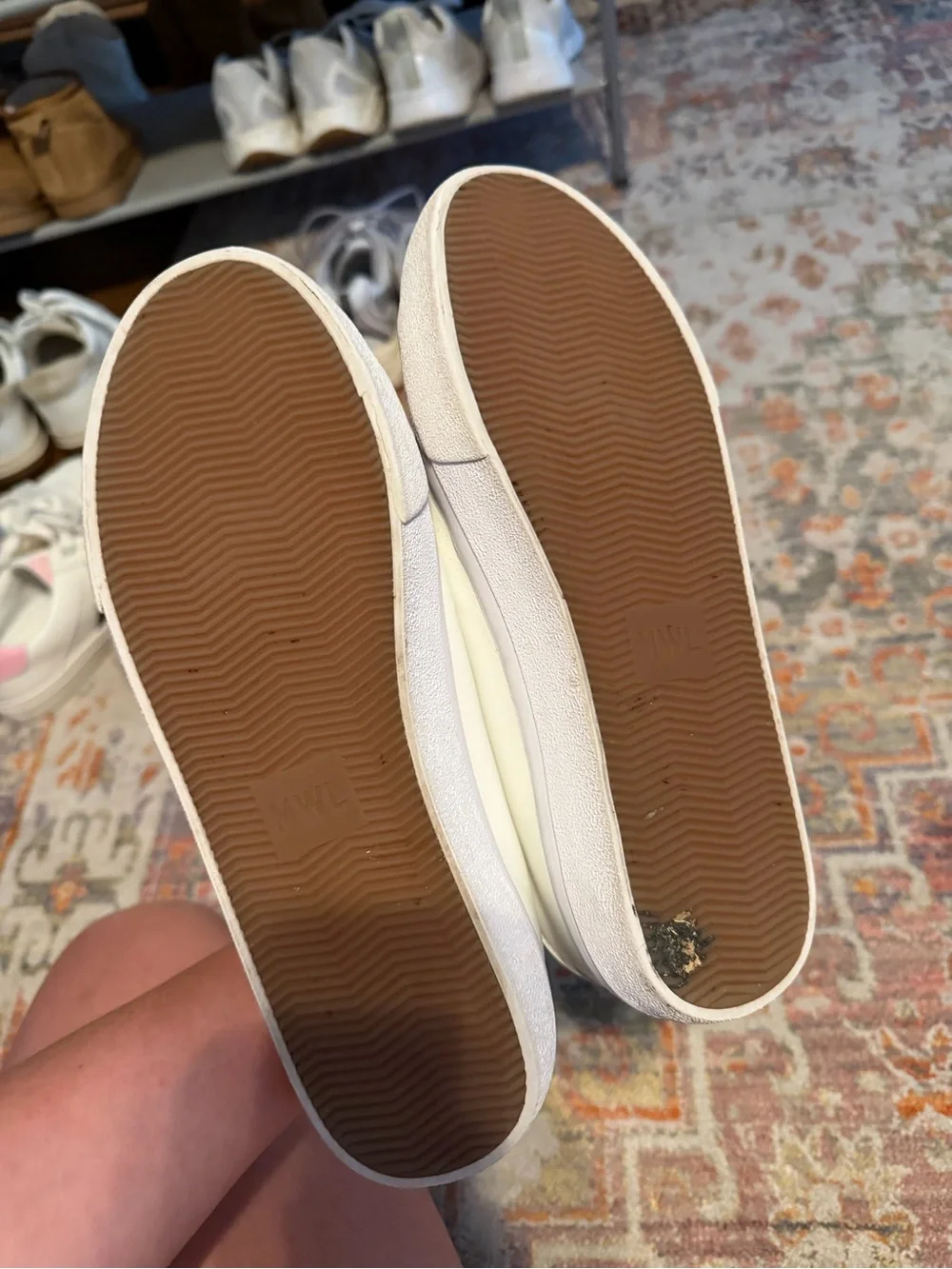 Madewell White Leather Lace-Up Sneakers